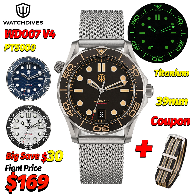 Vintage Collectible Watches - Мужские винтажные наручные часы Watchdives WD007