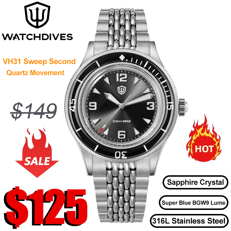 Vintage Collectible Watches - Часы Watchdives WD50Q с кварцевым механизмом